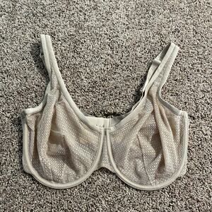 Elegant Cream Mesh Bra